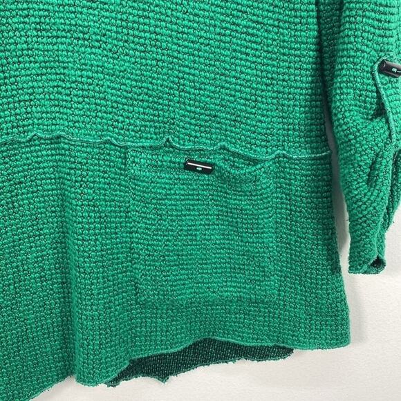 Ali Miles Cowl Neck Blouse Art to Wear Women's XS Green - Picture 3 of 9